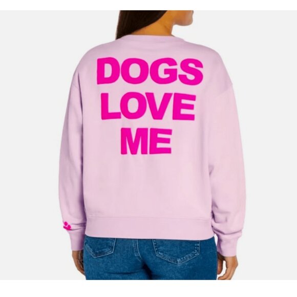Wildfox Dogs Love Me Sweatshirt – Violet/Pink – Size M – NWT - Picture 3 of 14